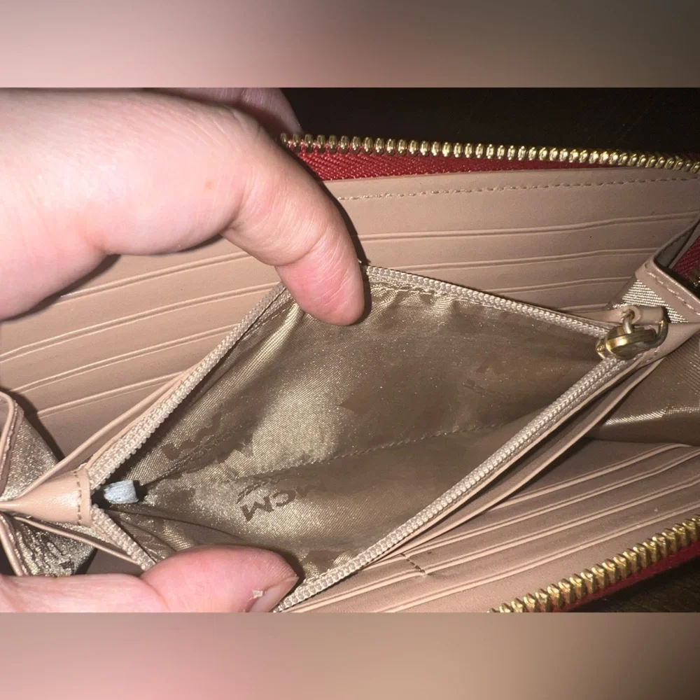 MCM Vibrant Red and Orange Zipparound Wallet - Picture 6 of 7